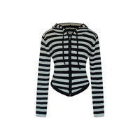 Versatile lazy style loose cardigan hooded knit sweater