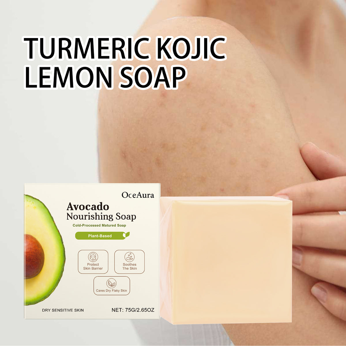 OceAura Multifunctional Skin Nourishing Soap Gentle Clean Nourishing Fragrance Rich Foam Body Care Soap