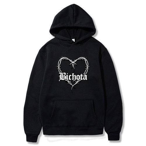 Letter Print Hoodie Casual Sporty Sweatshirt Loose Oversized Pullover Hooded Sweater