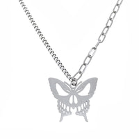 Fashion gothic style neck necklace butterfly suspension pendant men and women couple women necklace jewelry accessories
