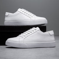 Extra Large Size Faded Retro Skate Shoes Casual White Shoes British Style Men's Shoes