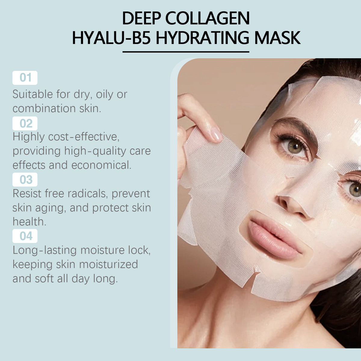 EELHOE Collagen B5 Moisturizing Mask (Box Set) Three-In-One Mask For Hydrating, Moisturizing, Nourishing And Protecting Facial Skin