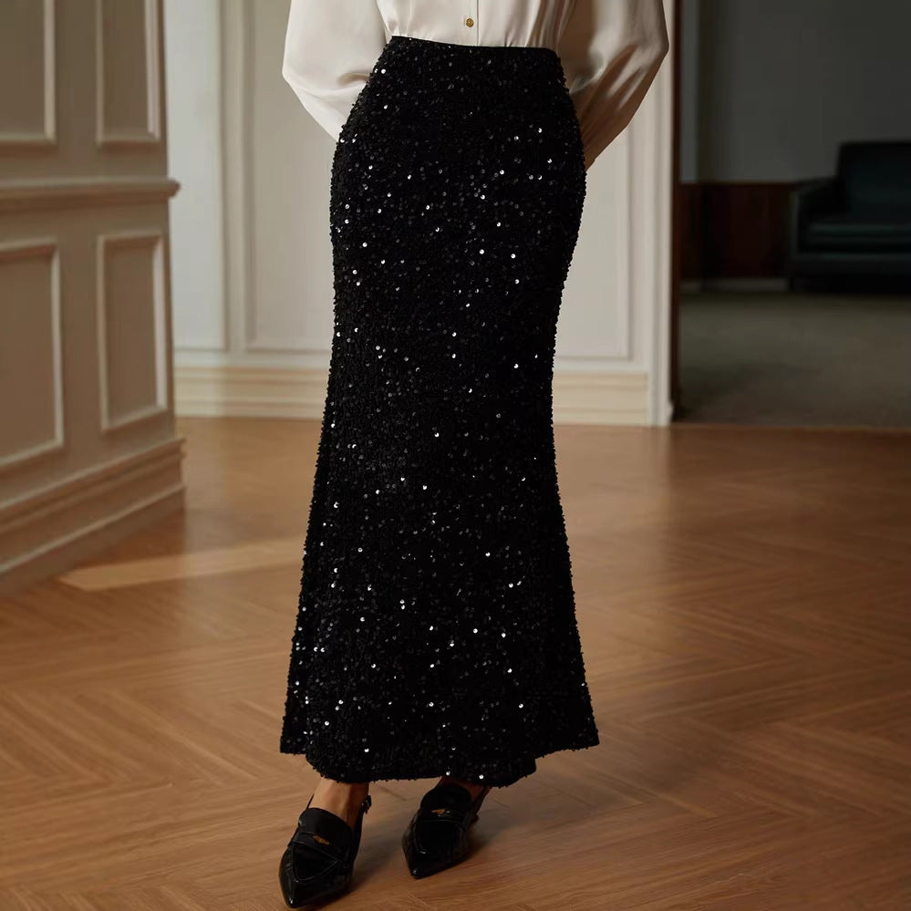Early Spring High-waisted Figure-flattering Sheath Fishtail Skirt