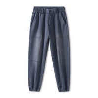 Patchwork Cargo Pants for Men, Drawstring Tapered Fit