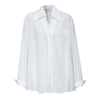Deer West polo neck lace shirt for women, spring new style high-end elegant top