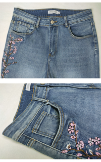 High-Waisted Vintage Stretchy Slim-Fit Flared Denim Pants for Women