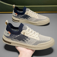 Casual mesh breathable one foot fly woven thin men's shoes
