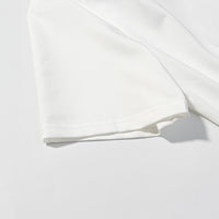 Irregular hem design with side pleats short sleeved T-shirt