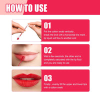 EELHOE Cotton Swab Lipstick, Portable Cigarette Case Lipstick Dye Lip Liquid Lip Gloss Lip Glaze Non-Stick Cup Moisture Lasting