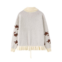 Cartoon puppy embroidered sweater