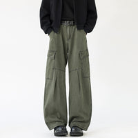 Deconstructed Cargo Pants for Men, Loose Straight Leg