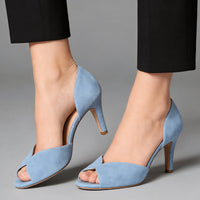 Made to order ships in 3–5 days Golden fish mouth slim heel high-heeled open toed sandals for women