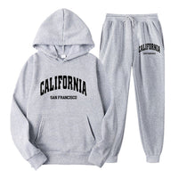 loose fleece hoodie set, men's and women's long sleeve hoodie and pants, hooded sweatshirt