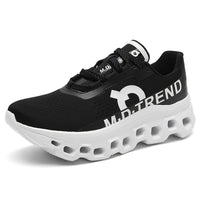 Breathable Mesh Running Shoes for Men with Shock Absorption and Flyknit Upper - Athletic Sneakers
