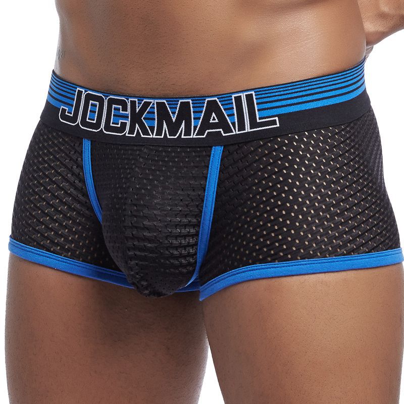 Mesh quick drying underwear for men, ice silk breathable youth square toe underwear, men's sanitary pants