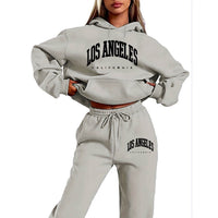 women's sportswear hoodie set,printed  casual high-quality hooded sweatshirt set