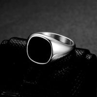 Fashionable, simple, and personalized stainless steel gold-plated drop glue smooth ring for men and women's accessories