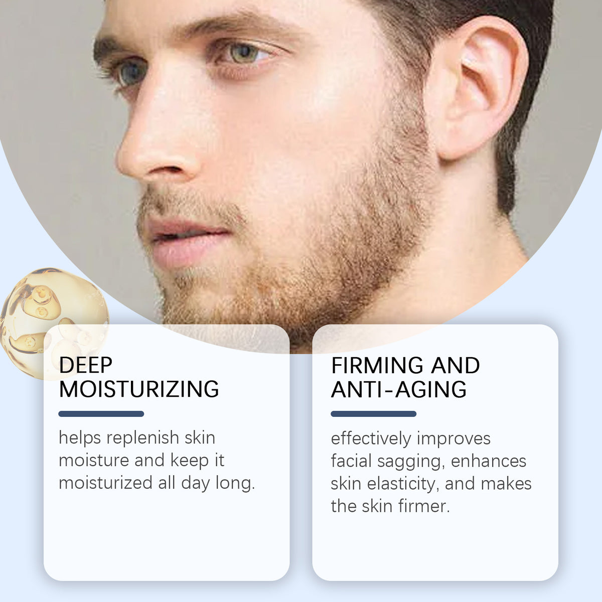 East Moon Men's Facial Moisturizer Hydrating Moisturizing Tender Skin Brightening Face Care Moisturizing Cream
