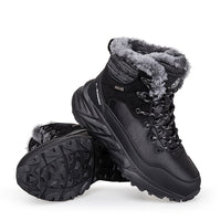 Fashion Style Type of Footwear  Winter Outdoor Mid-Cut Fleece Lined Snow Boots with Height Increase Warm Men's Cotton Shoes &amp Women's Warm Walking Shoes