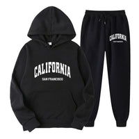 loose fleece hoodie set, men's and women's long sleeve hoodie and pants, hooded sweatshirt