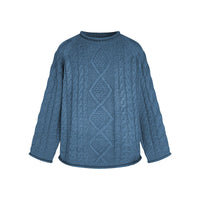 Round neck Fried Dough Twists stripe versatile solid simple knitwear