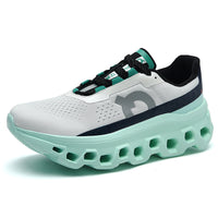 Breathable Mesh Running Shoes for Men with Shock Absorption and Flyknit Upper - Athletic Sneakers