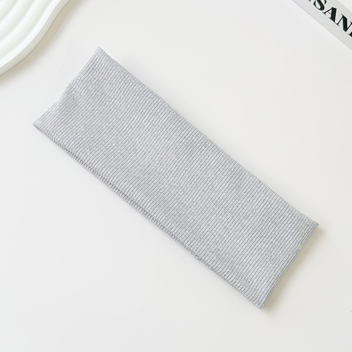 Cotton Elastic Headband Wide Sweat-Absorbent Band, Solid Color, Multi-Functional Headwear