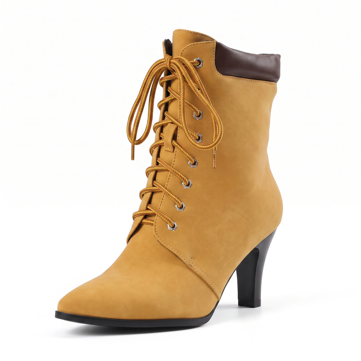 Low-cut Martin Boots Women's Pointed Toe Lace-up Ankle Boots Wide Sizes Autumn Winter Fashion Style Made to order, ships in 7 days