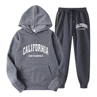 loose fleece hoodie set, men's and women's long sleeve hoodie and pants, hooded sweatshirt