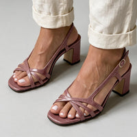 Made to order ships in 3–5 days High heeled open toe buckle strap women's sandals