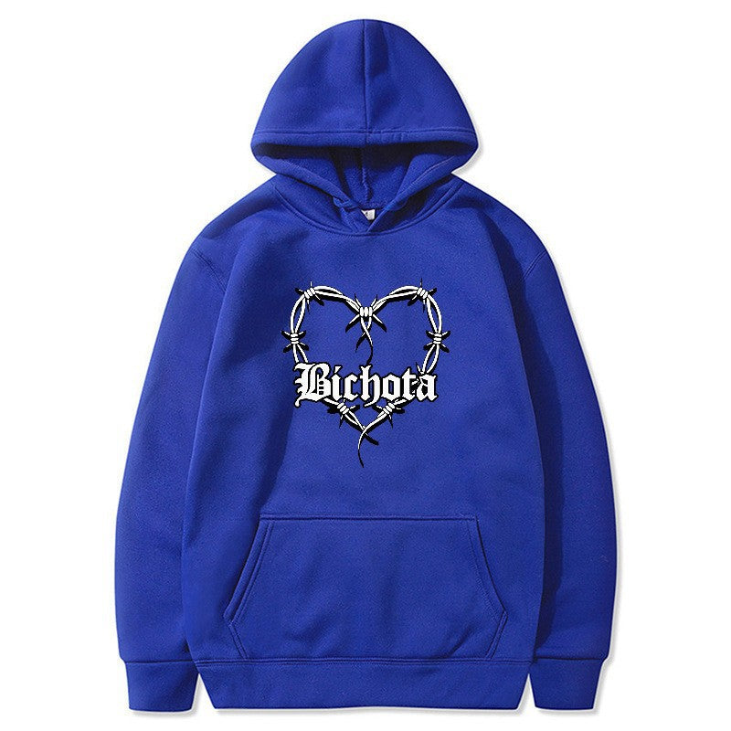 Letter Print Hoodie Casual Sporty Sweatshirt Loose Oversized Pullover Hooded Sweater