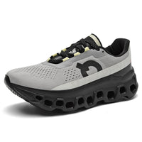 Breathable Mesh Running Shoes for Men with Shock Absorption and Flyknit Upper - Athletic Sneakers