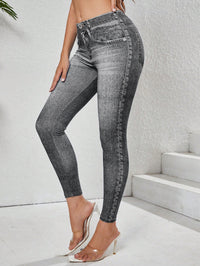 Retro High-Elastic Denim-Like Leggings Butt-Lifting Yoga Pants Denim-Style Yoga Pants Yoga Fitness Wear for Women