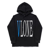 Hoodie with Snake Wrap Design, Blue Large V Logo, Unisex Oversized Sweatshirt Hooded Jacket