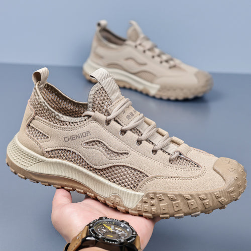 Work Safety Shoes for Men, Breathable Mesh Casual Shoes, Slip-Resistant Durable Hiking Shoes