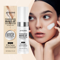 Jaysuing Warm Change Liquid Foundation, Moisturizing Natural Concealer Long Lasting Moisture Without Dehydrating Makeup Bright Warm Change Liquid Foundation