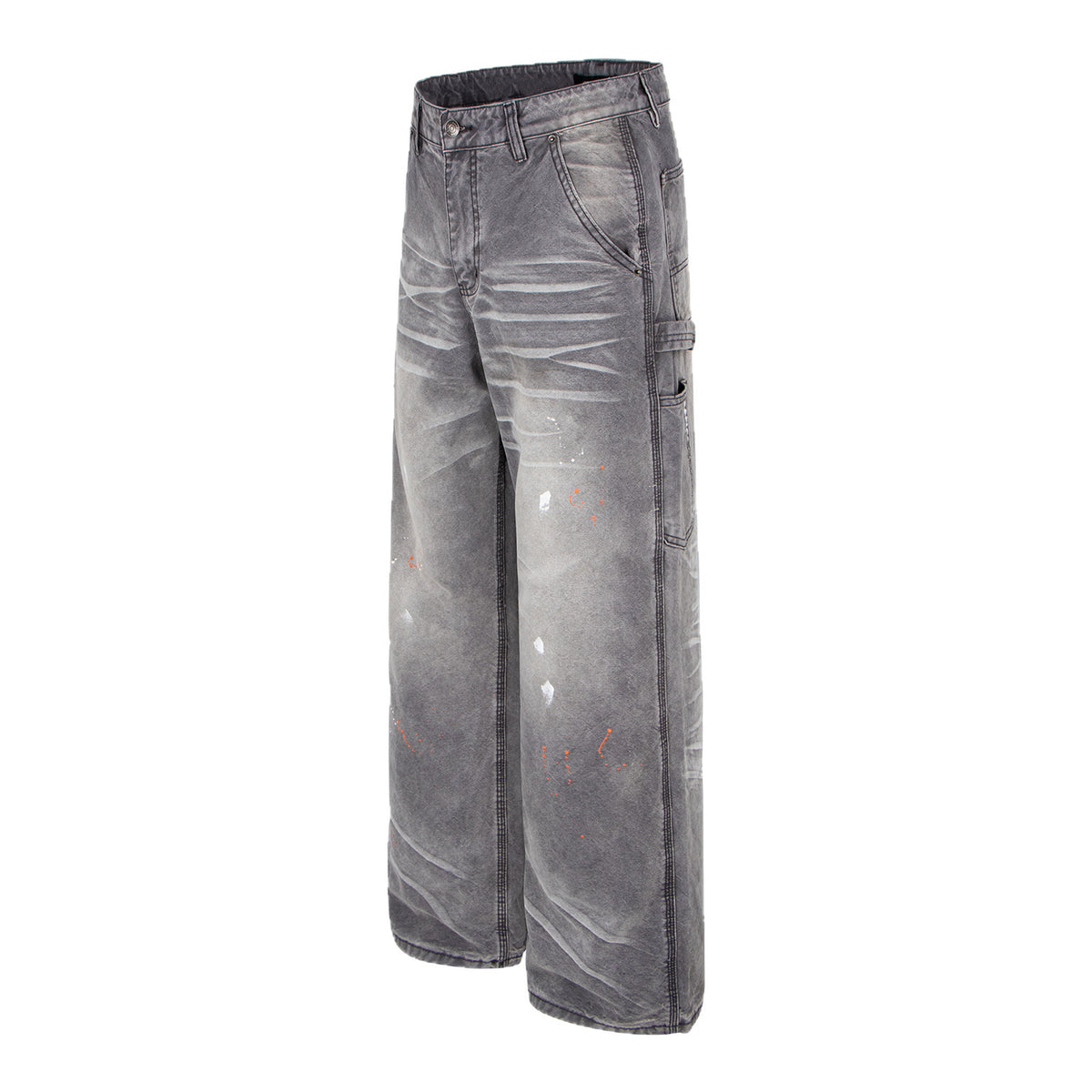 Vintage Washed Splatter Cargo Pants Men High-End Cargo Pants