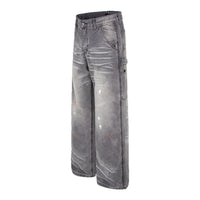 Vintage Washed Splatter Cargo Pants Men High-End Cargo Pants