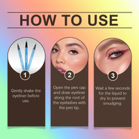 Eelhope Party Neon Liquid Eyeliner (Blue) Is Smooth, Flowing, Long-Lasting And Easy To Apply, Making It Perfect For Party Party Eye Makeup