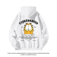 Garfield Printed Hoodie Couple Style Loose Outerwear Men