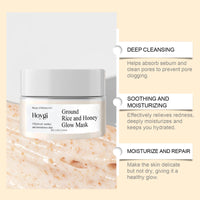 Hoygi Honey Rice Moisturizing Mask Facial Cleansing Mud Mask Hydrating And Hydrating Soft Skin Mask
