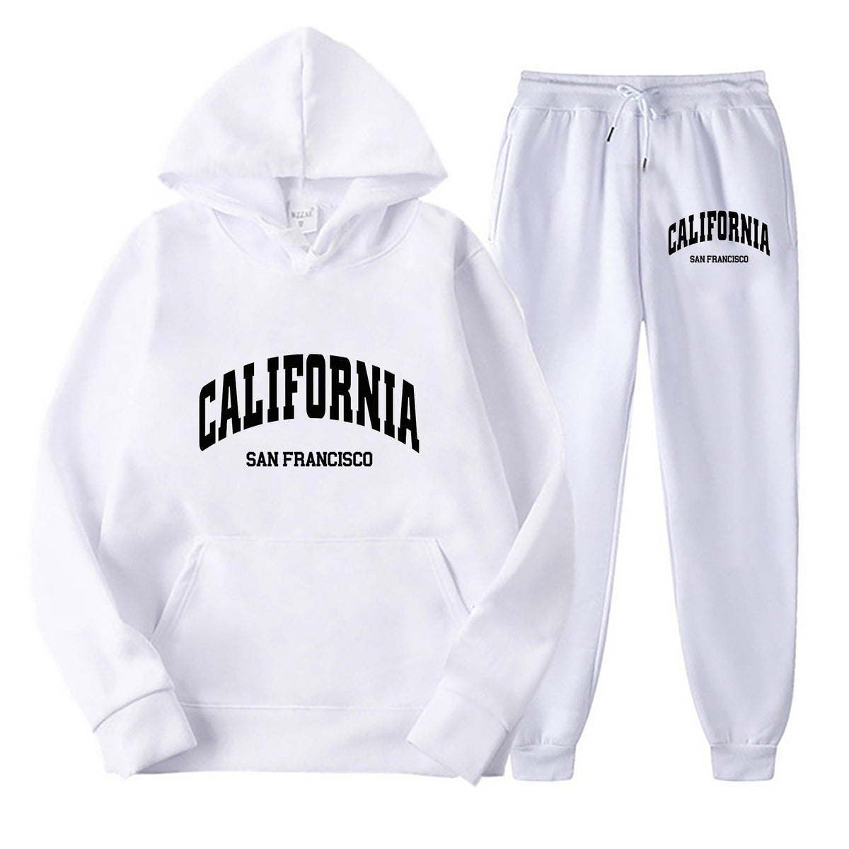 loose fleece hoodie set, men's and women's long sleeve hoodie and pants, hooded sweatshirt