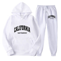 loose fleece hoodie set, men's and women's long sleeve hoodie and pants, hooded sweatshirt