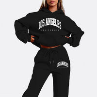 women's sportswear hoodie set,printed  casual high-quality hooded sweatshirt set