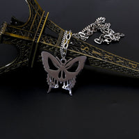 Fashion gothic style neck necklace butterfly suspension pendant men and women couple women necklace jewelry accessories