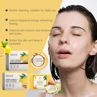 EELHOE Lemon Turmeric Acid Soap, Gently Cleanses, Moisturizes And Brightening Skin Square Cleanser