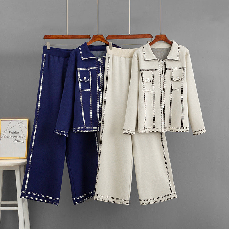 POLO collar loose jacket set