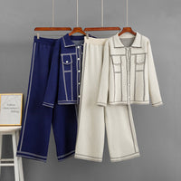 POLO collar loose jacket set