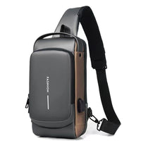 Motorcycle bag password anti-theft chest bag men's shoulder bag large capacity casual men's bag multifunctional crossbody bag