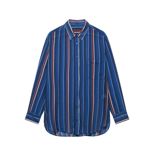 Summer casual striped long shirt women's clothing